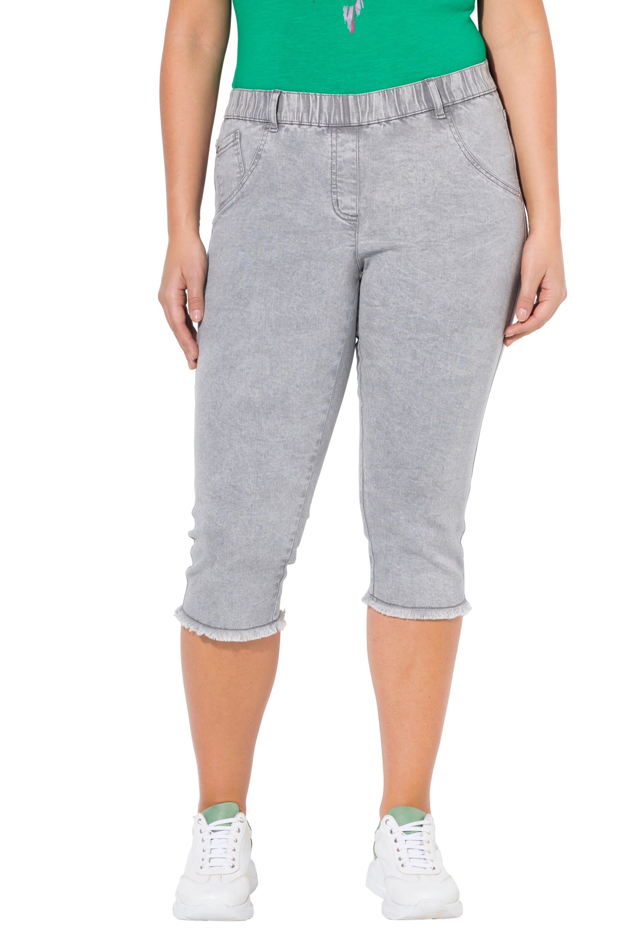 Ulla Popken Regular Jeans in Grey: front