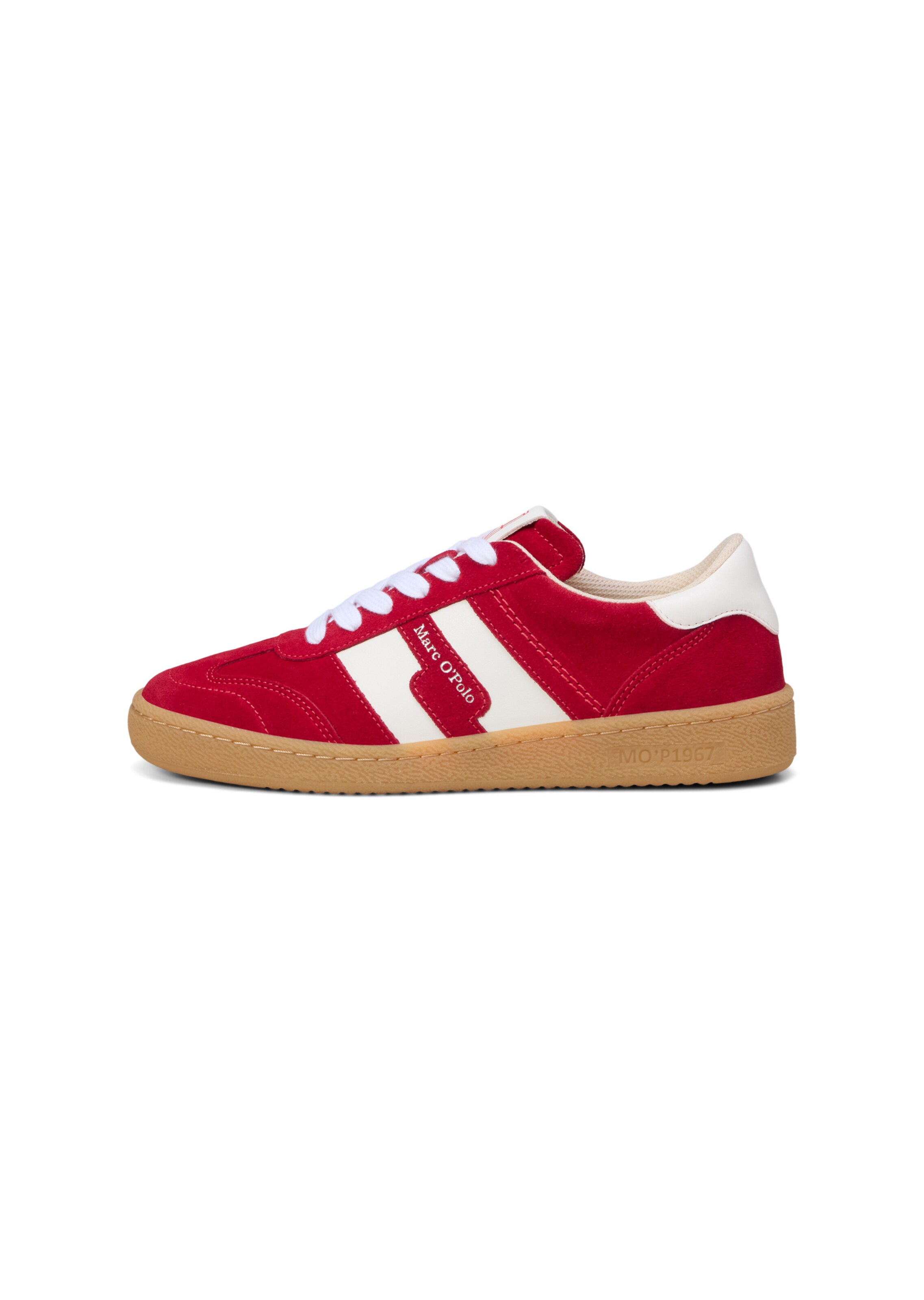 Baskets basses Marc O'Polo en rouge : devant