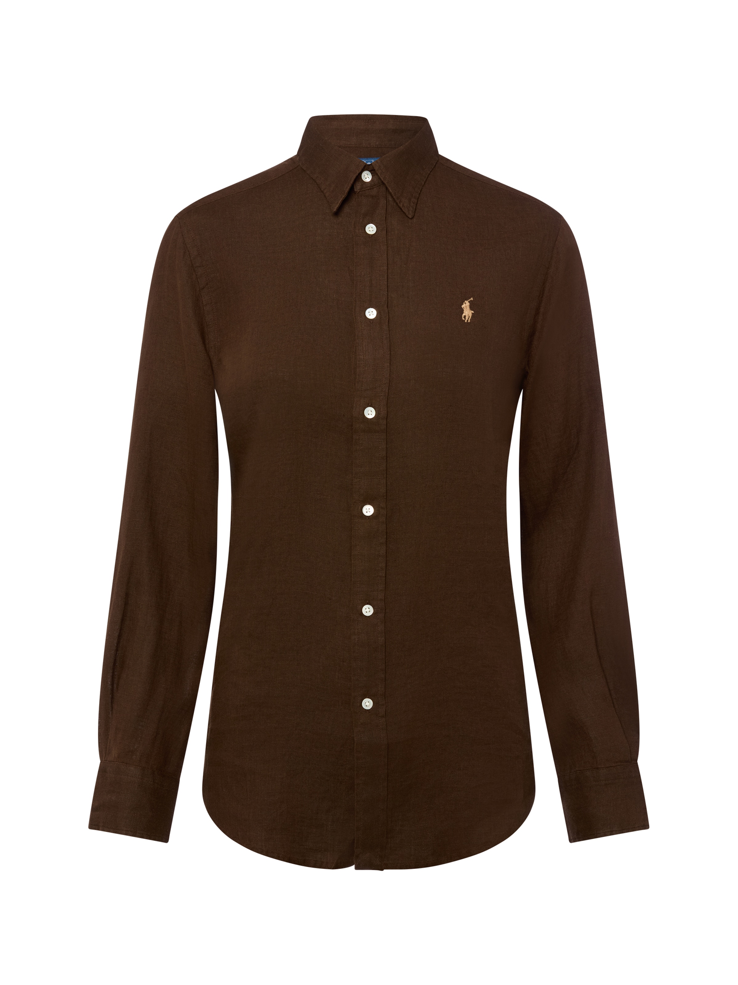 Chemisier Polo Ralph Lauren en marron : devant