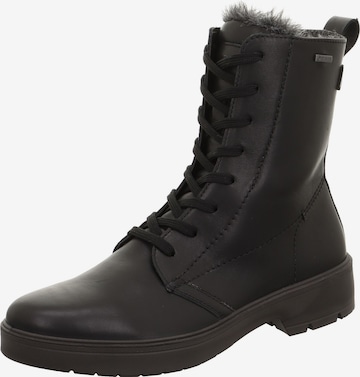 Legero Lace-Up Ankle Boots in Black: front