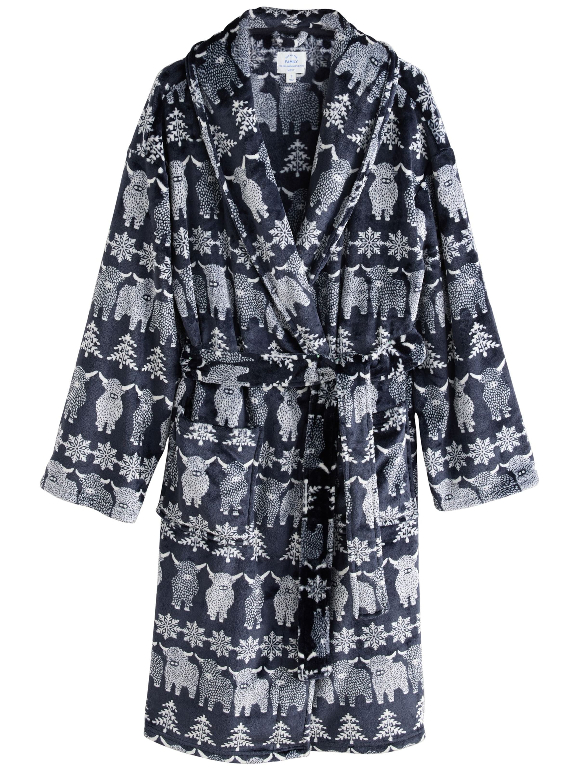 Next Lühike hommikumantel, värv sinine: eest vaates