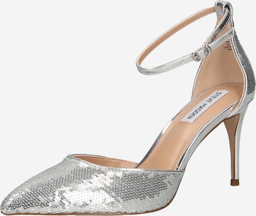 STEVE MADDEN Дамски обувки на ток с отворена пета 'LINSEY' в сребърно: отпред