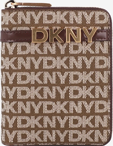 DKNY Wallet 'Avril' in Brown: front