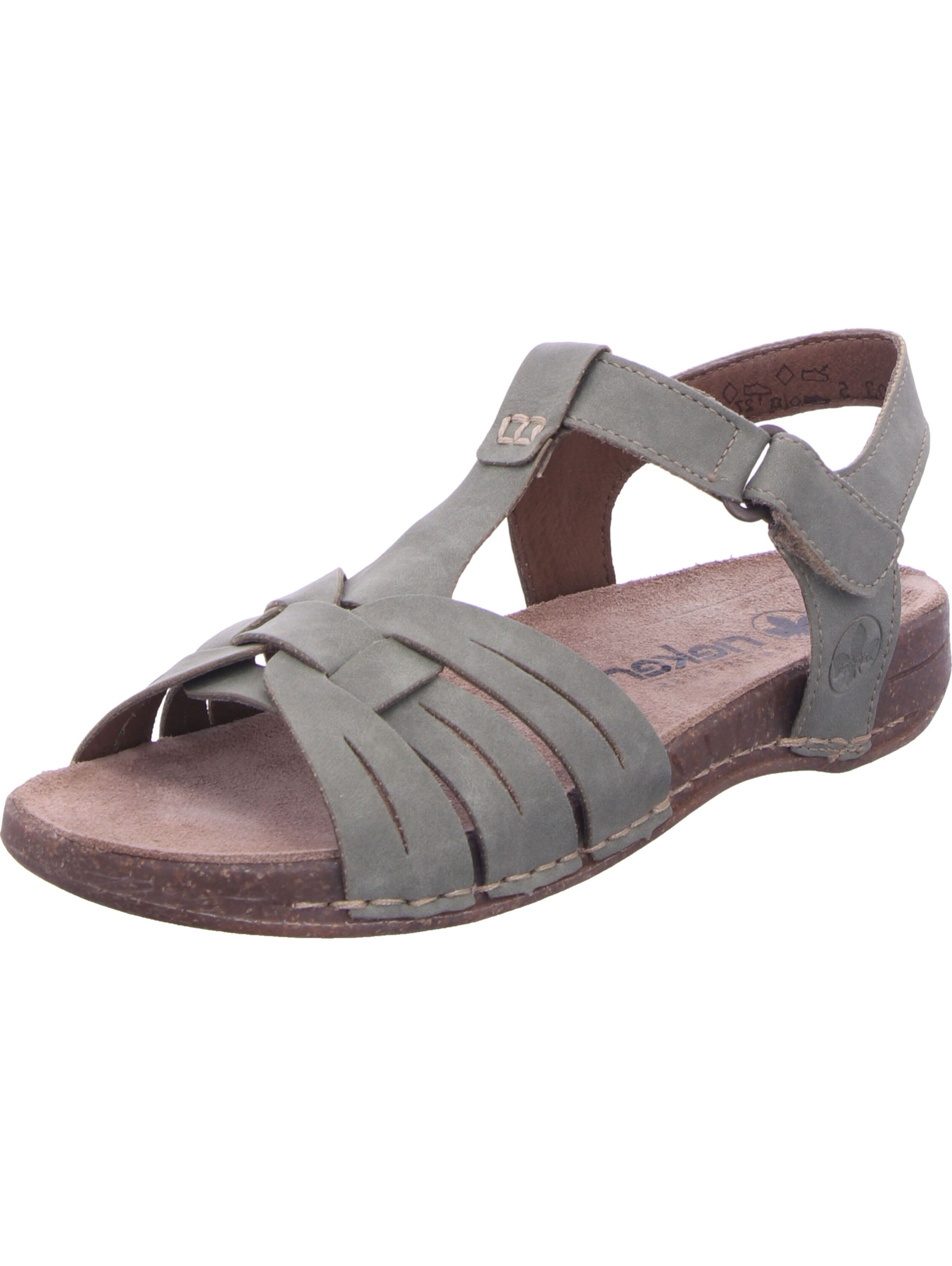Sandales à lanières Rieker en gris : devant