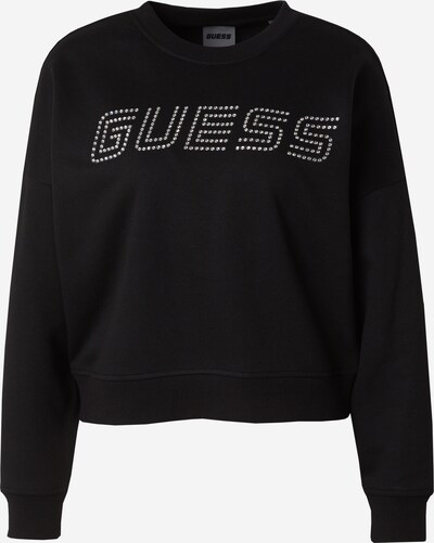 GUESS Sportief sweatshirt 'SKYLAR' in de kleur Zwart / Zilver, Productweergave