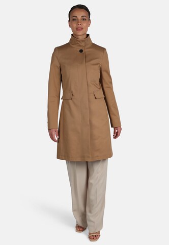 Fuchs Schmitt Between-Seasons Coat in Brown: front