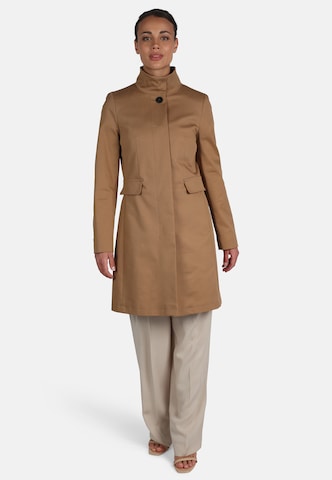 Fuchs Schmitt Between-Seasons Coat in Brown: front