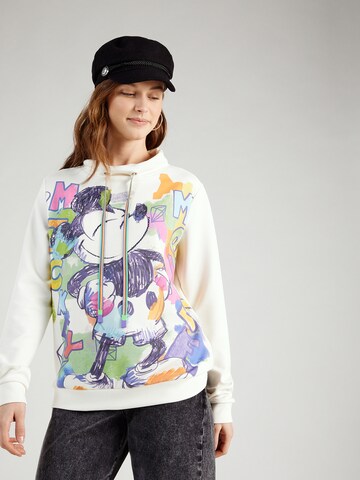 PRINCESS GOES HOLLYWOOD Sweatshirt 'Mickey' i vit: framsida