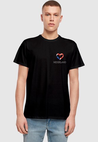 Merchcode Shirt 'Football - Netherlands' in Black: front