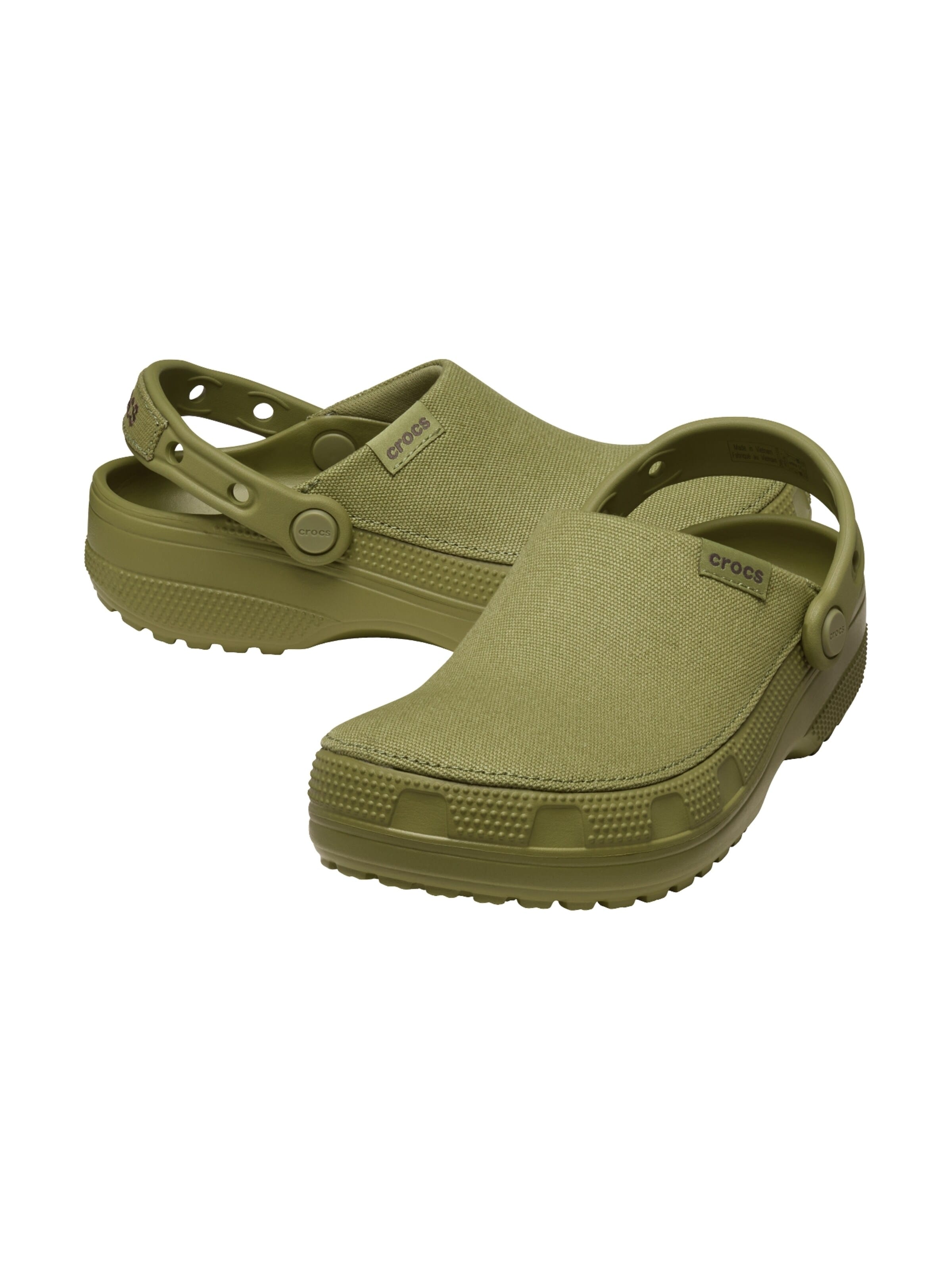 Crocs Chodaki 'Crafted Clog – flacher Clog zum Hineinschlüpfen' w kolorze zielony