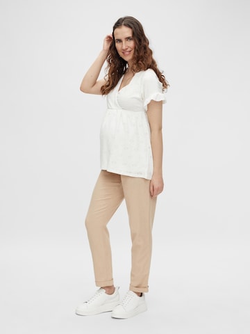 MAMALICIOUS - regular Pantalón 'Beach' en beige