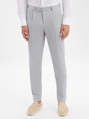 Finshley & Harding London Slimfit Pantalon in Grijs: voorkant