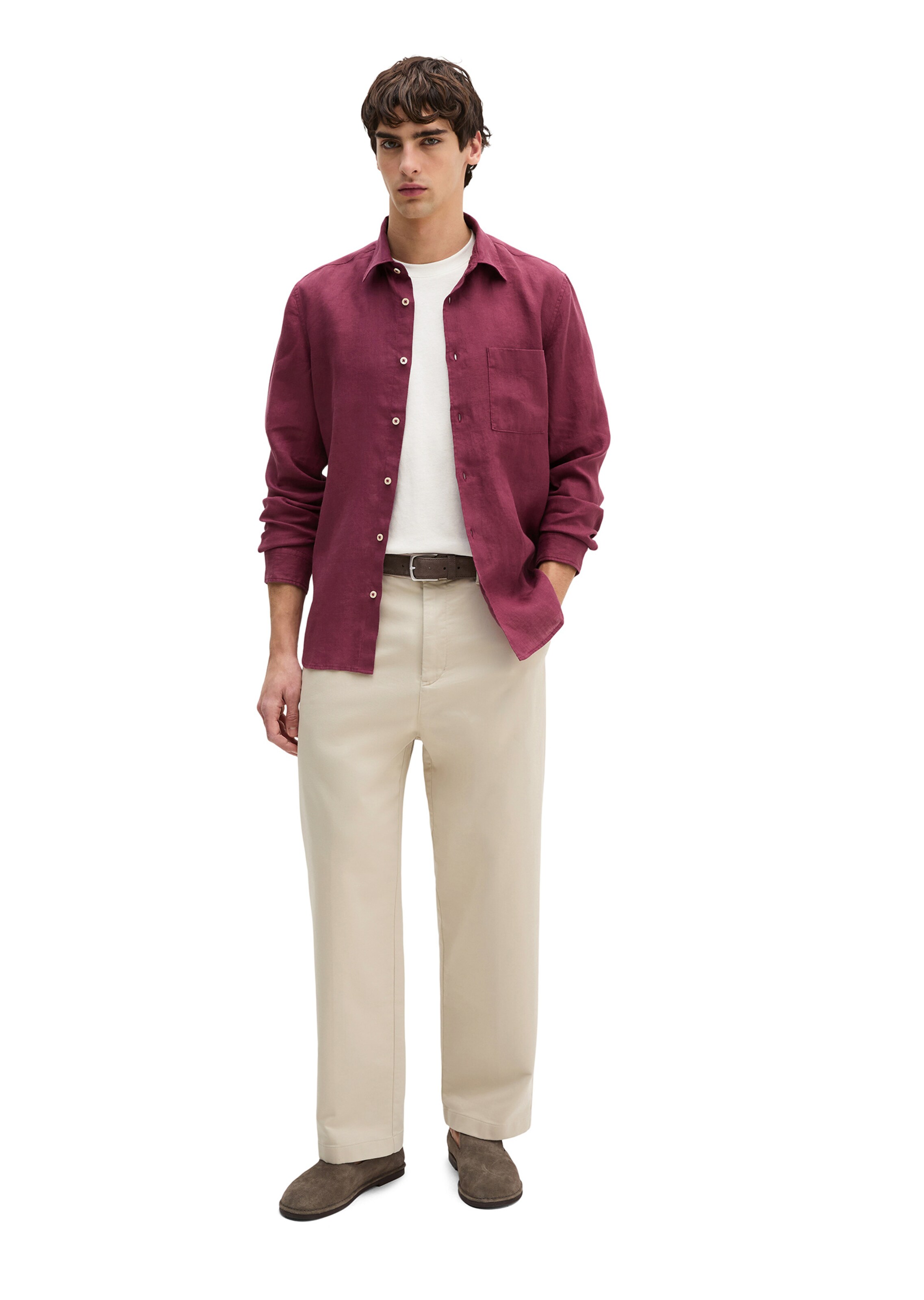 Marc O'Polo Regular fit Overhemd in Rood