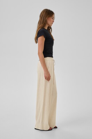 My Essential Wardrobe Wide leg Pants 'Jannie' in Beige