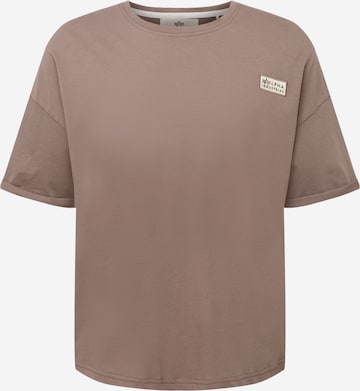 ALPHA INDUSTRIES T-Shirt in Braun: predná strana