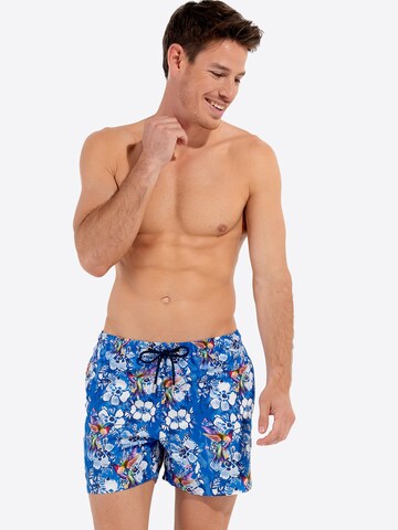 Shorts de bain ' Beach Boxer Colibris ' HOM en bleu : devant