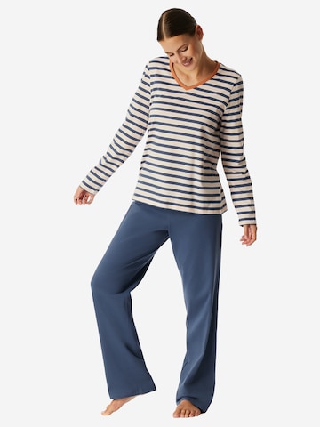 SCHIESSER - Pijama 'Casual Essentials' en azul