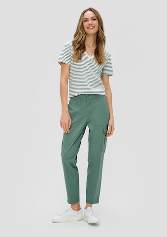 Regular Pantalon cargo s.Oliver en vert