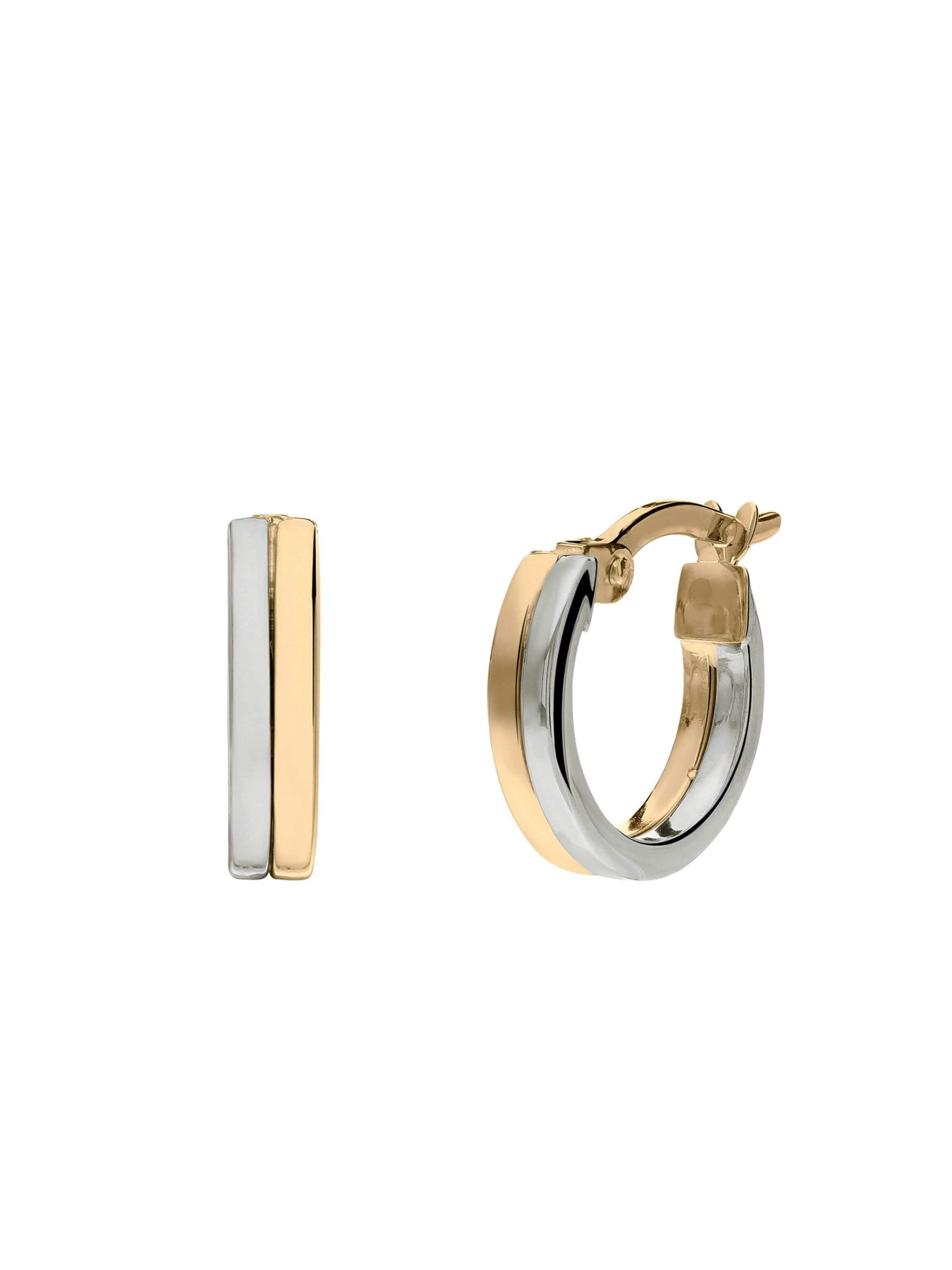 Lucardi Ohrringe 'Klassisch' in Gold: Vorderseite