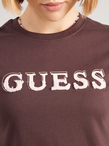 GUESS Тениска 'FAUSTA' в кафяво