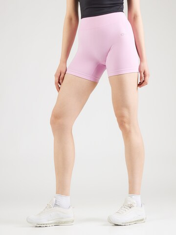 ICANIWILL Skinny Športne hlače 'Smooth' | roza barva: sprednja stran