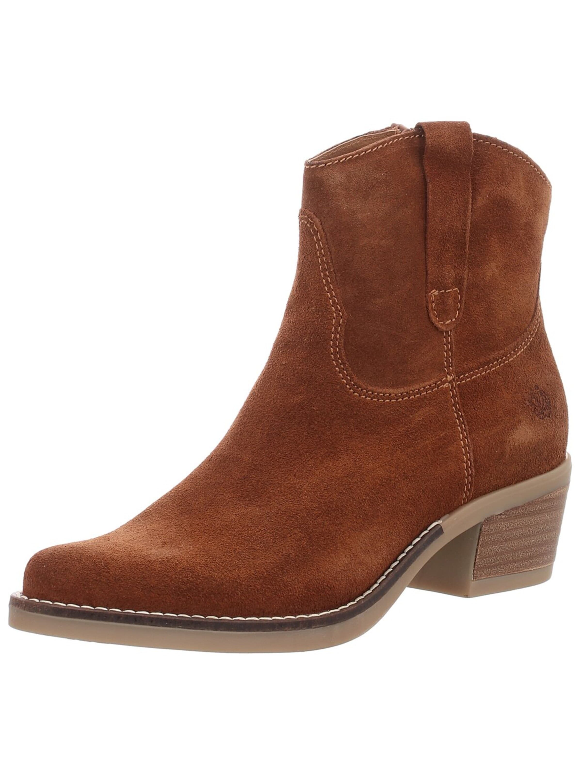 Apple of Eden Stiefelette 'Damen Stiefelette EVIE COGNAC Rauleder in braun'‌‌‌‌‌‌‌ in Braun: Vorderseite