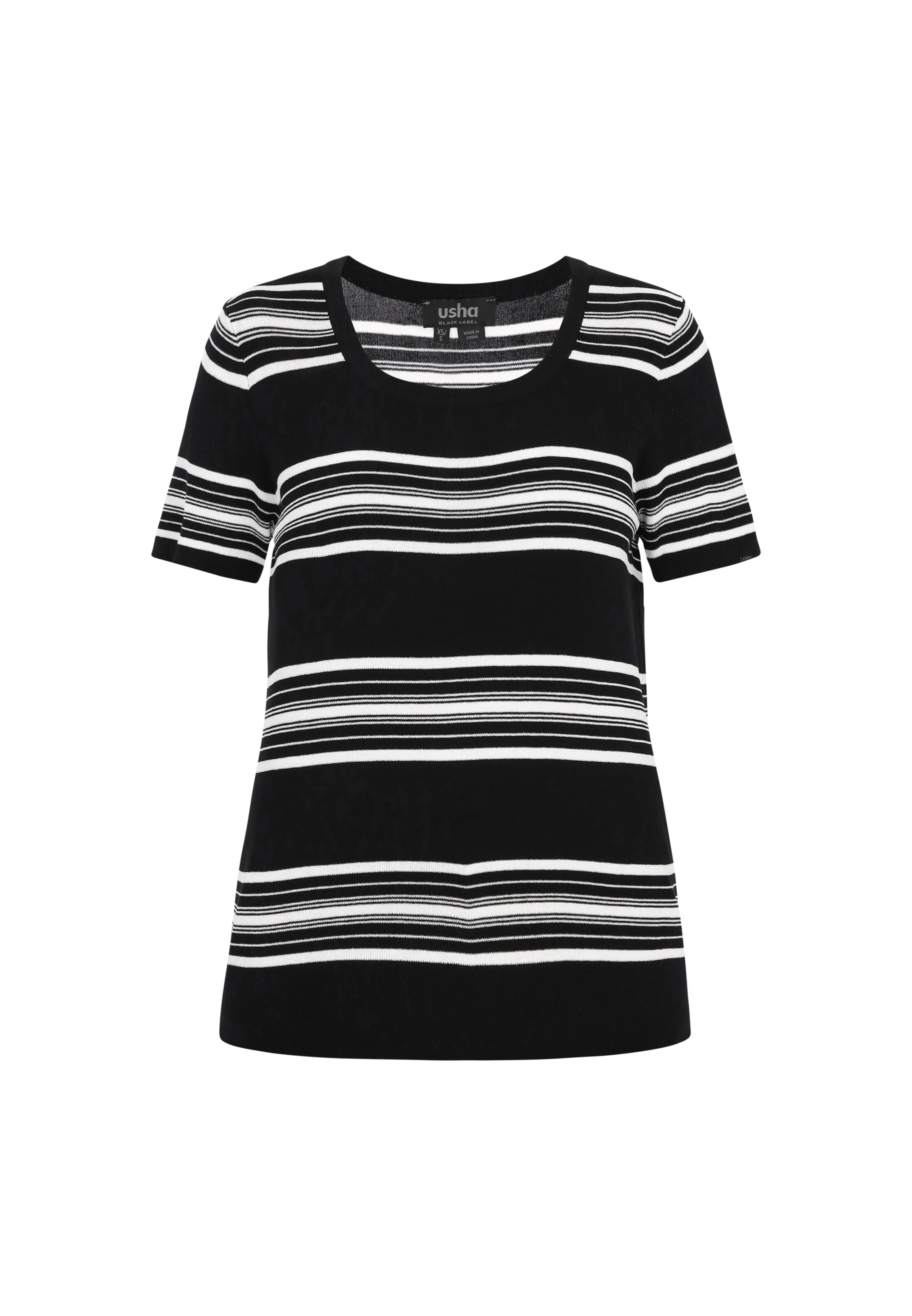 usha BLACK LABEL Pullover 'Classic' in Schwarz: Vorderseite