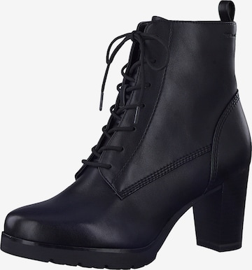 TAMARIS Lace-Up Ankle Boots in Black: front