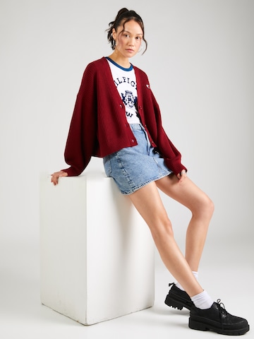 Tommy Jeans Strickjacke 'Essential' in Rot
