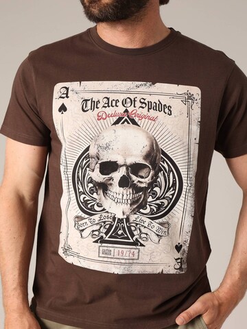 T-Shirt 'Ace' Deeluxe en marron