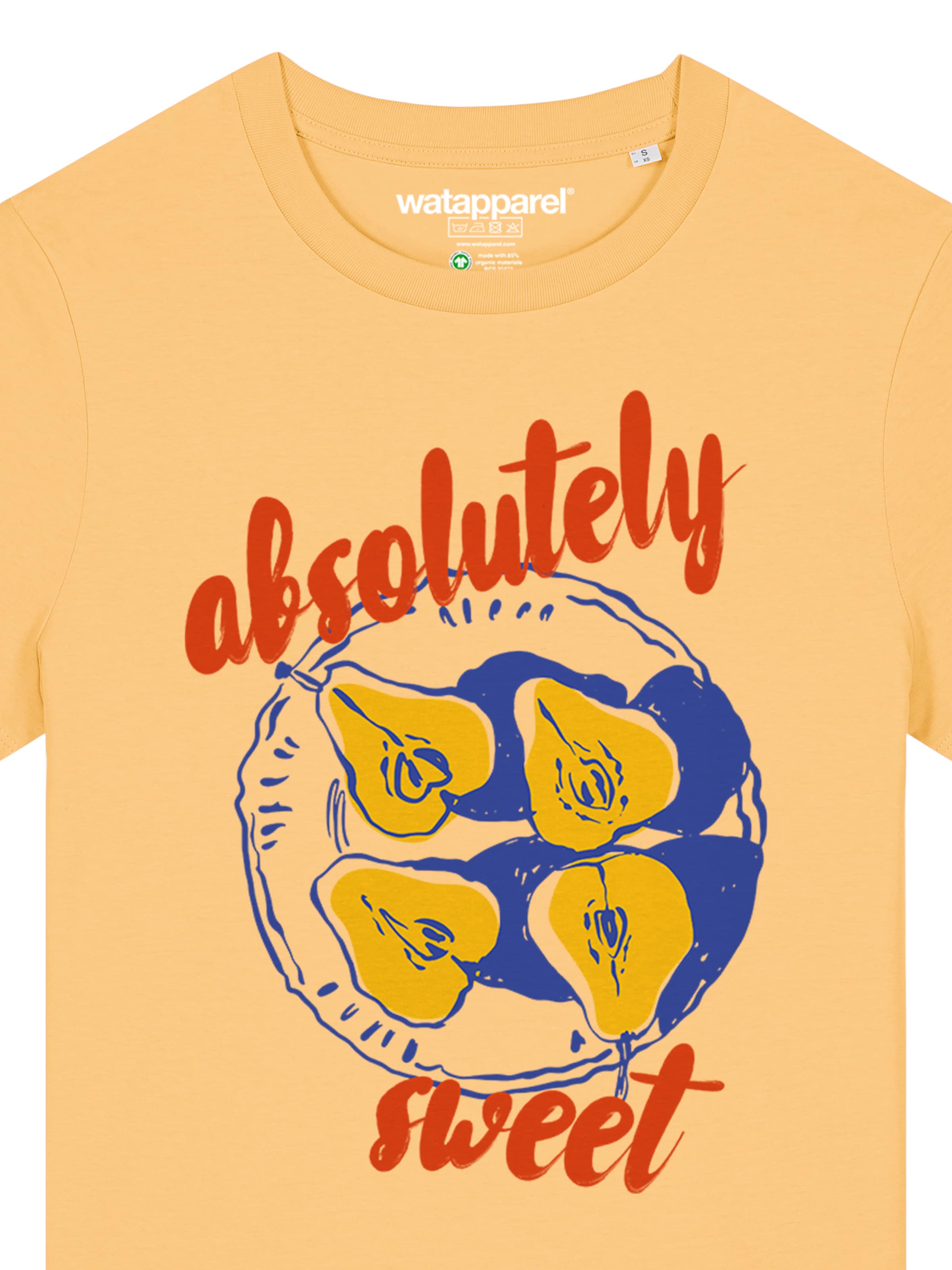 Watapparel T-Shirt 'Pears Absolutely Sweet' in Gelb
