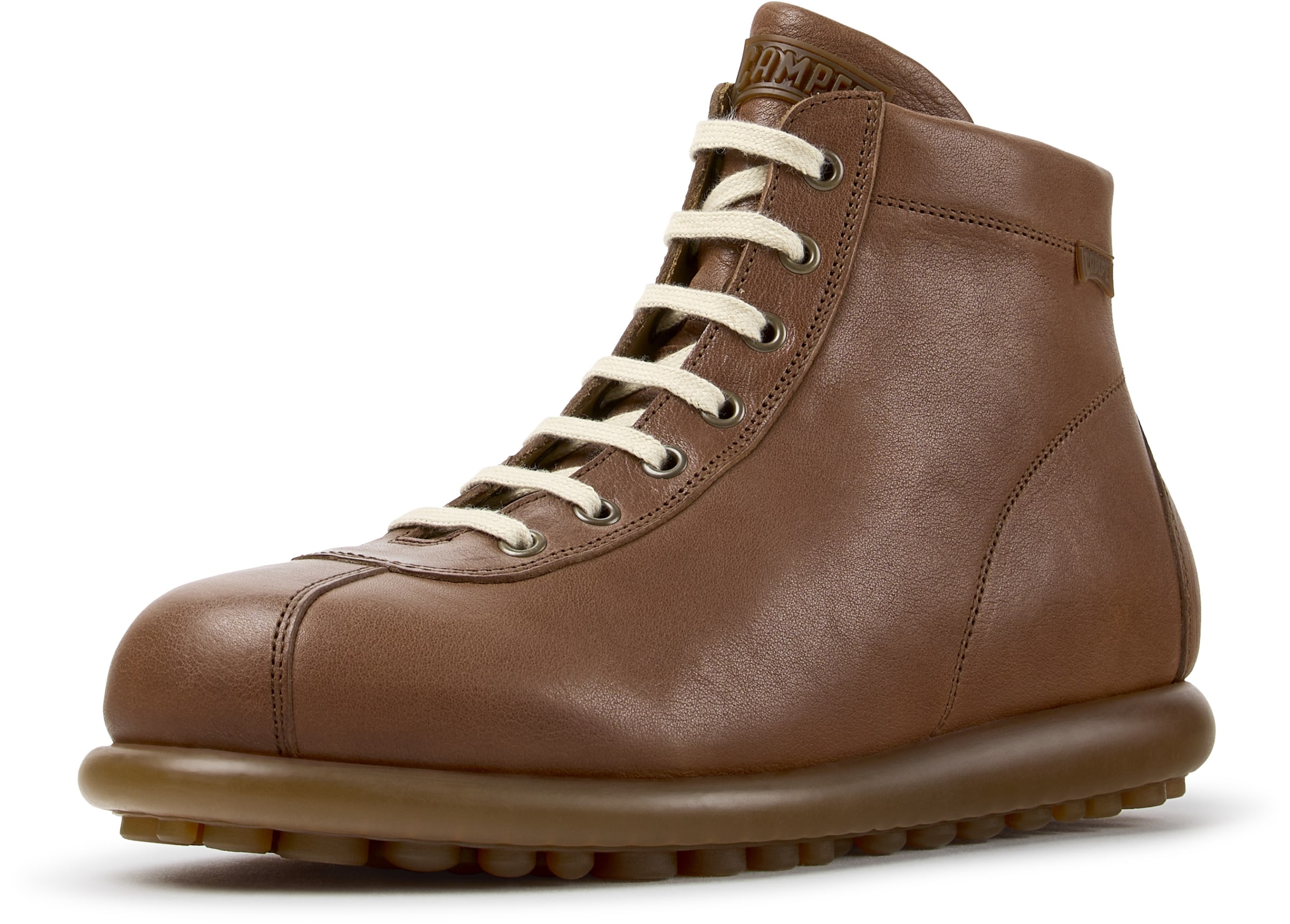 CAMPER - Botas com atacadores ' Pelotas Ariel ' em castanho: frente