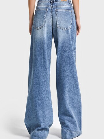 IT'S BASIC Wide leg Jeans 'Palazzo High Rise Jeans' in Blauw