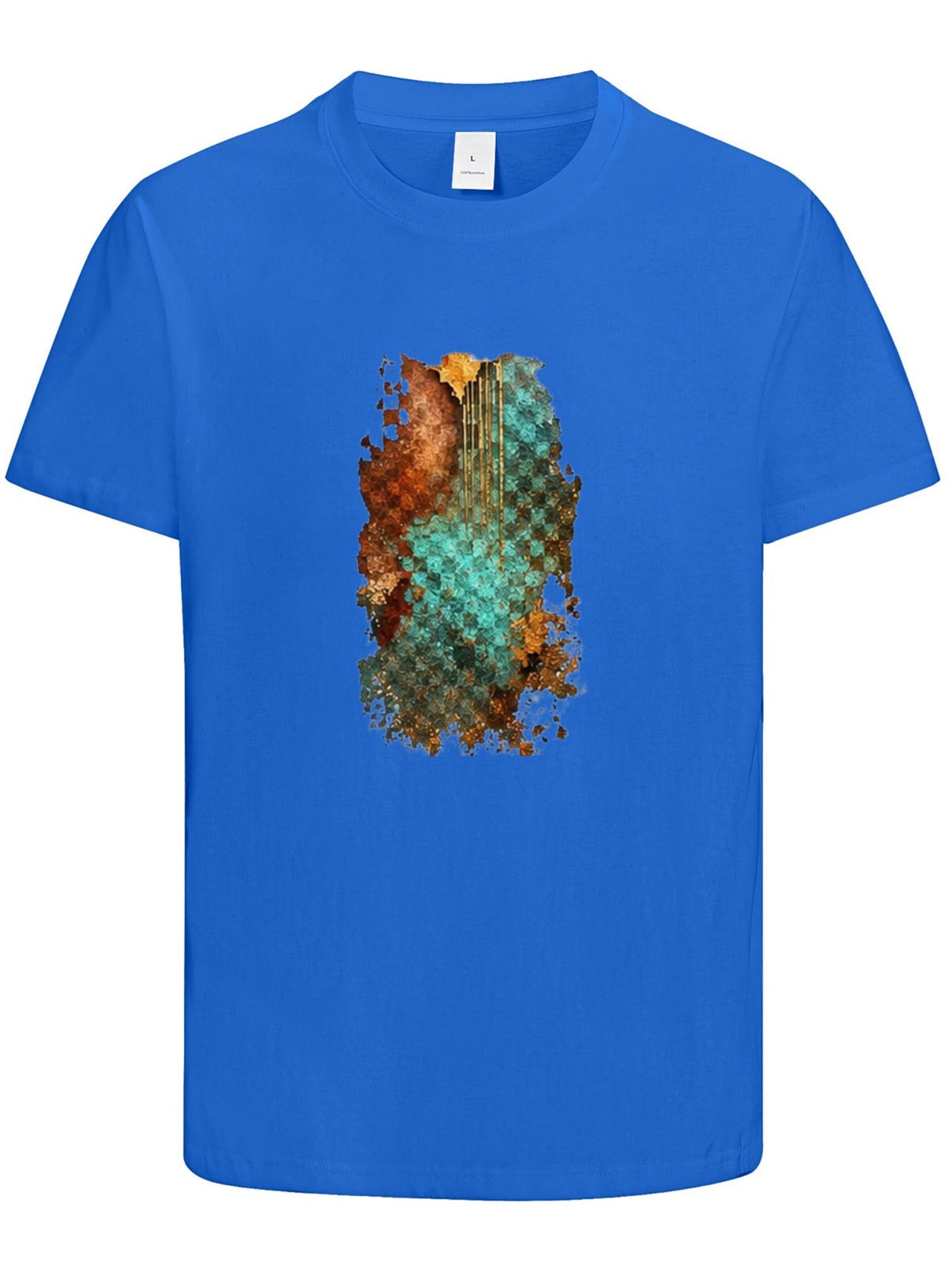 HUSKSWARE Shirt 'Grafik'‌‌‌‌‌‌‌‌ in Blau: Vorderseite