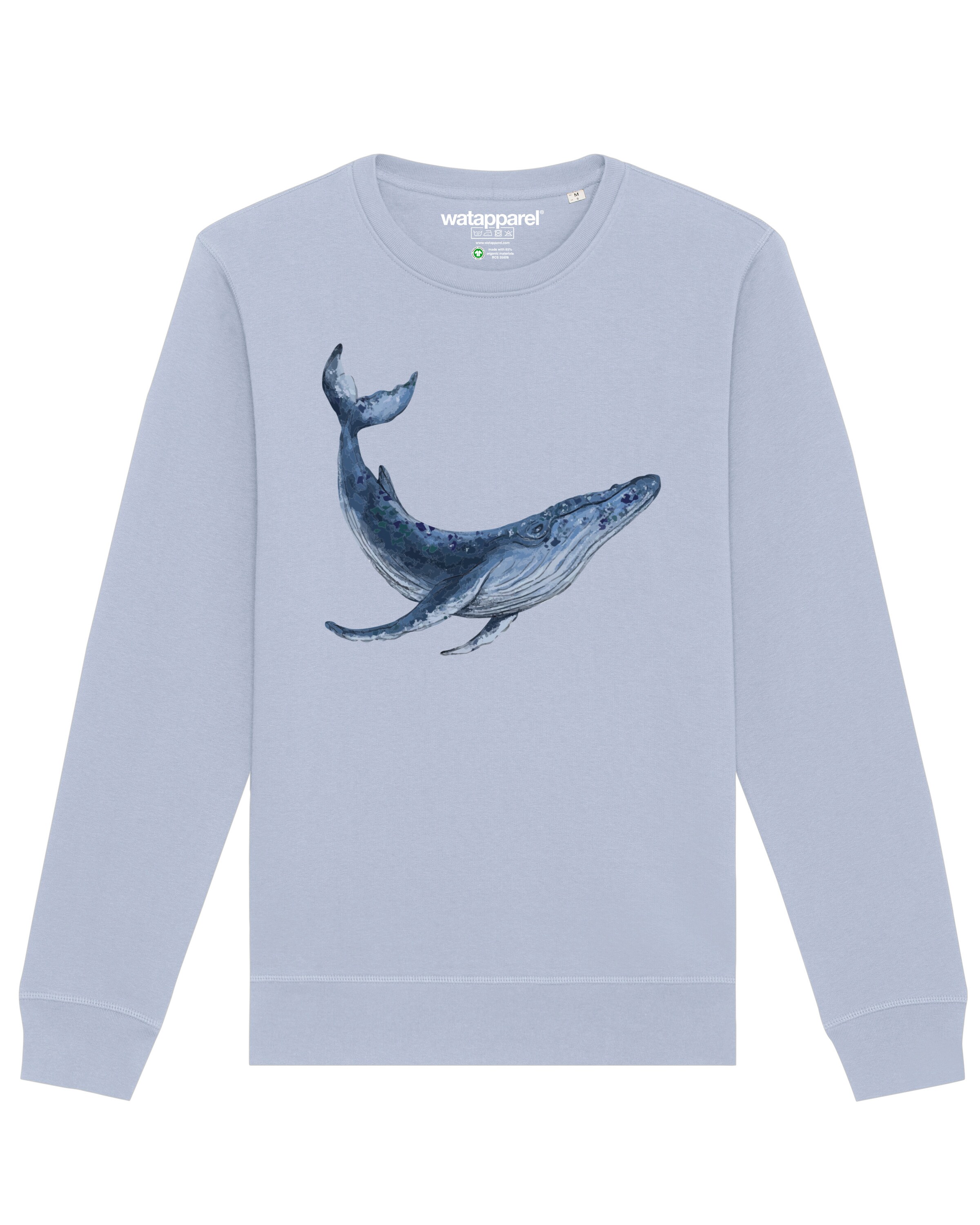 Sweat-shirt 'Wal' Watapparel en bleu : devant