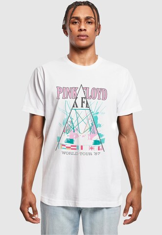 Merchcode Shirt 'Pink Floyd World Tour 87' in White: front