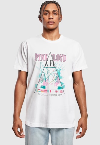 Merchcode Shirt 'Pink Floyd World Tour 87' in Wit: voorkant
