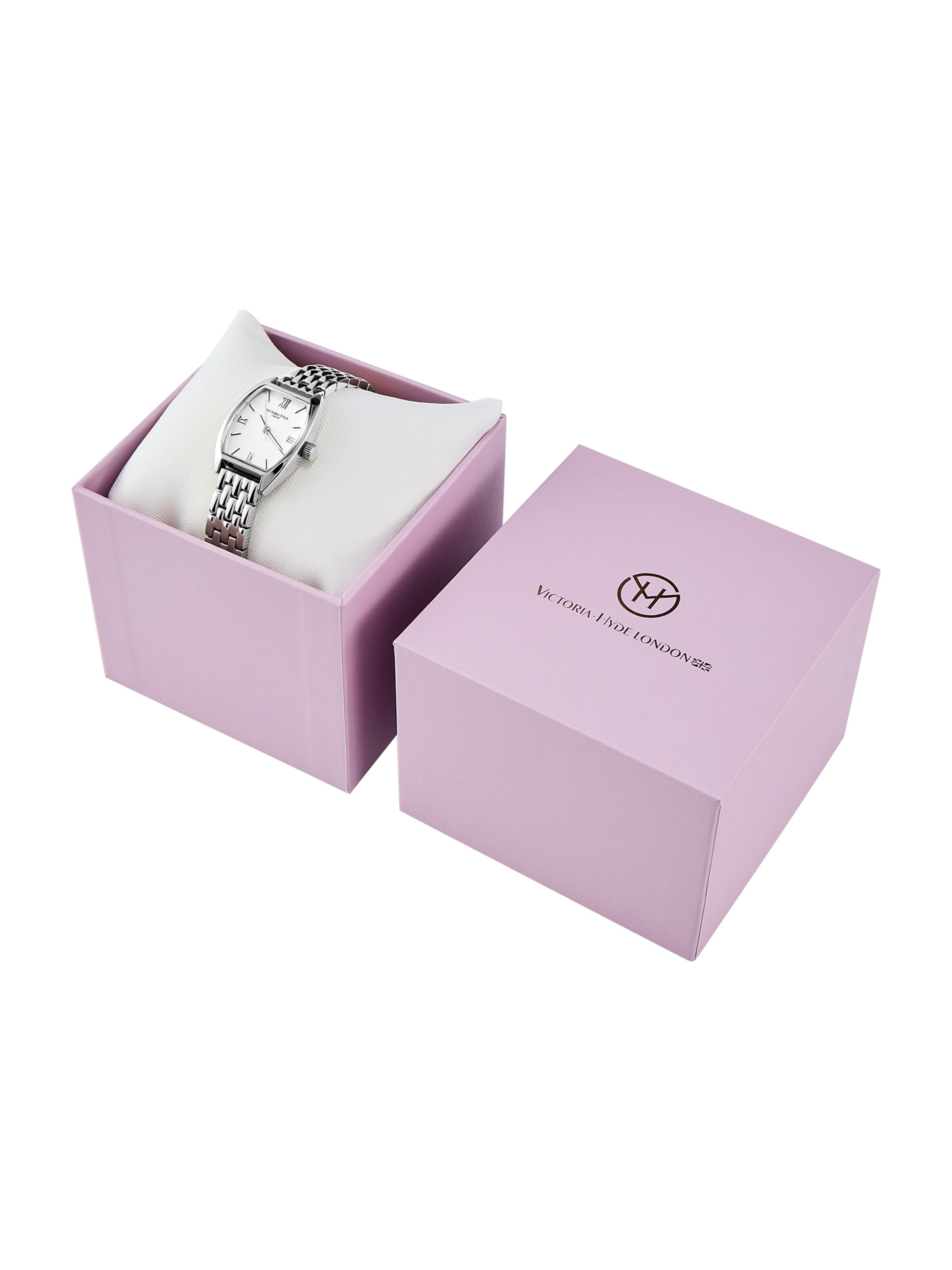 Victoria Hyde Analog Watch ' Barrel ' in Silver