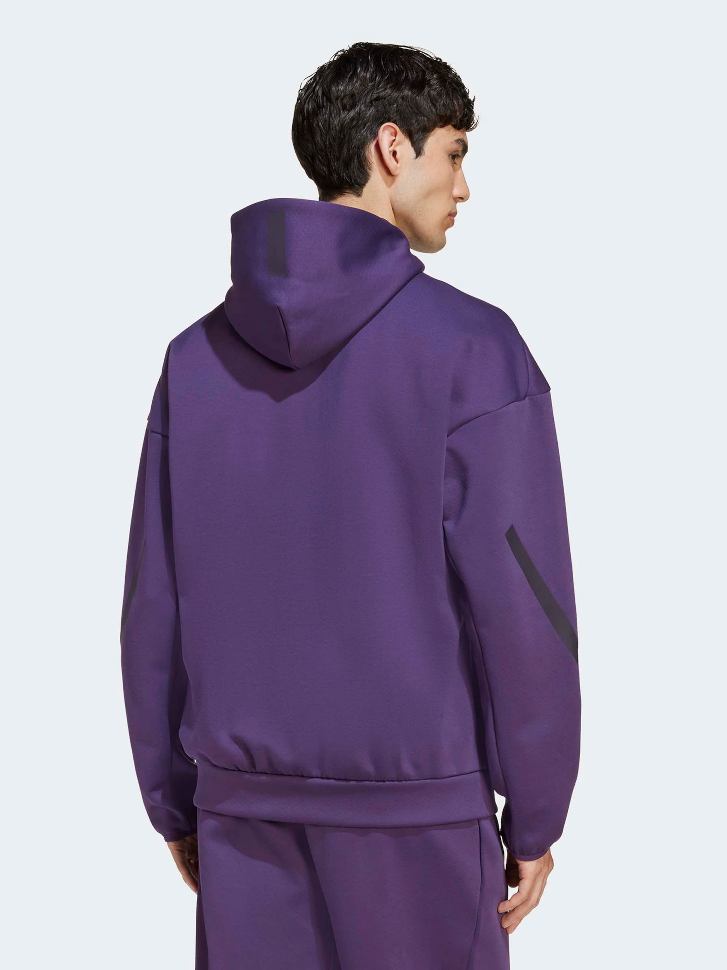 ADIDAS SPORTSWEAR Athletic Zip-Up Hoodie 'Z.N.E.' in Dark Purple