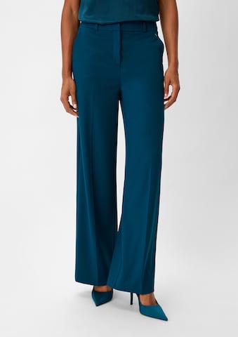COMMA Wide leg Trousers with creases in Blue: front
