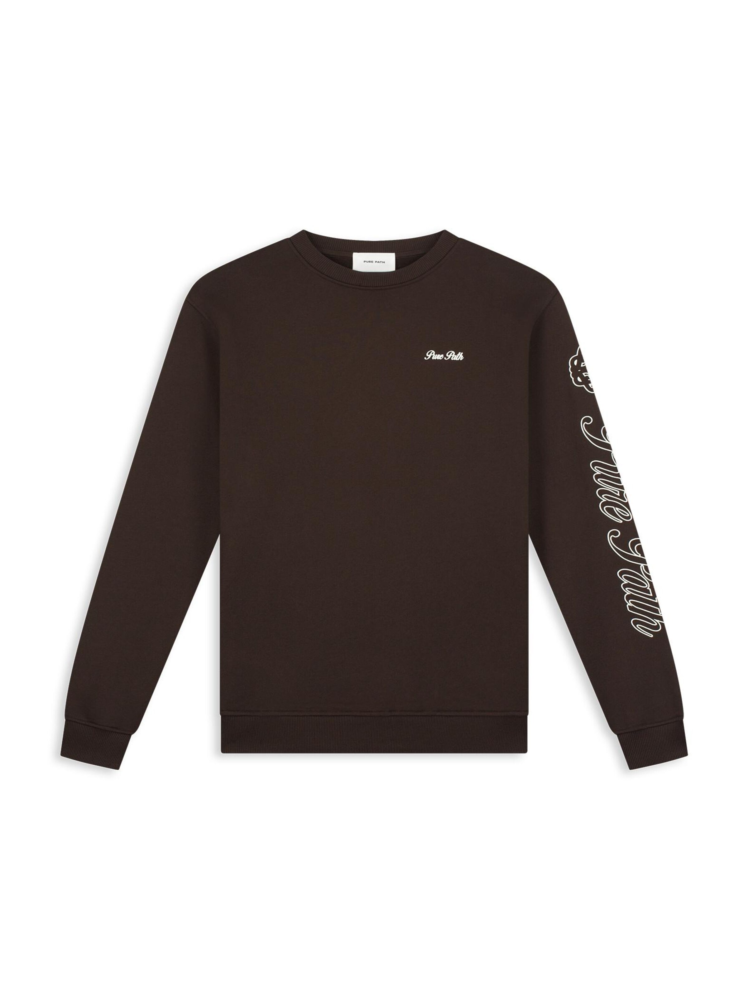 Pure Path Sweatshirt in Bruin: voorkant