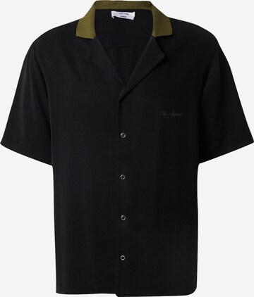 DAN FOX APPAREL Regular fit Button Up Shirt 'Bastian' in Black: front