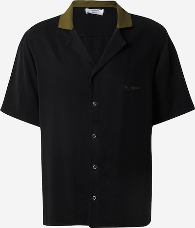 DAN FOX APPAREL Overhemd 'Bastian' in de kleur Olijfgroen / Zwart, Productweergave