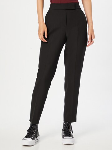 s.Oliver BLACK LABEL Tapered Pleated Pants 'Sue' in Black: front