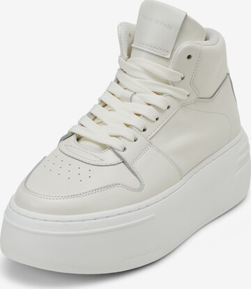 Marc O'Polo High-Top Sneakers in Beige: front