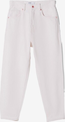 Bershka Regular Jeans in Beige: front