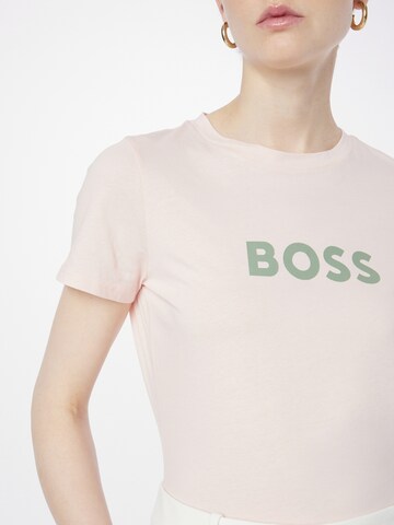 BOSS T-Shirt 'Elogo' in Pink