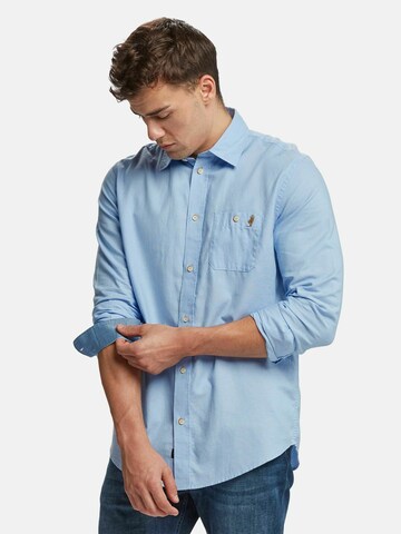 MCS Regular Fit Businesspaita 'Brandon' värissä sininen: etupuoli