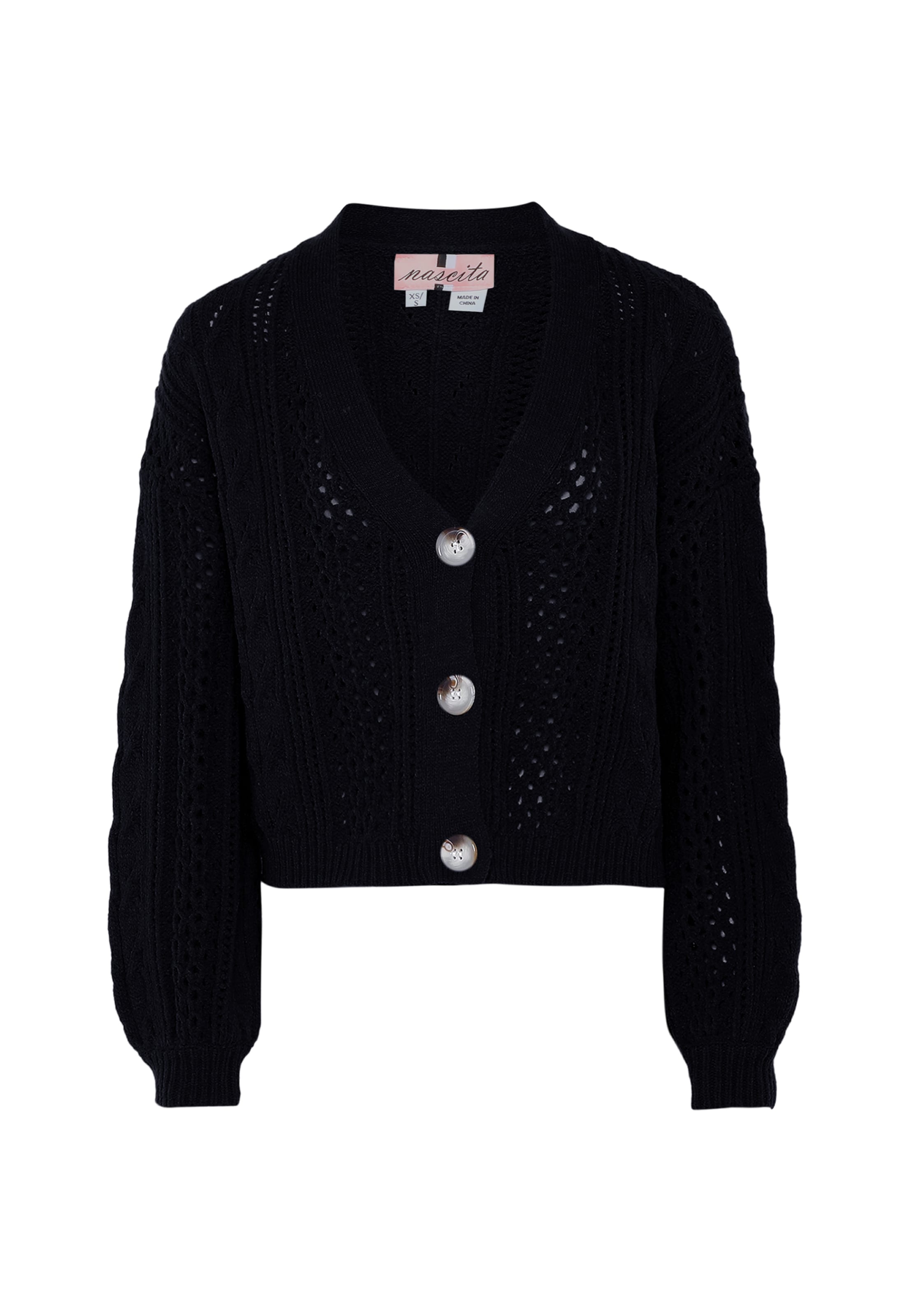 nascita - Casaco de malha em preto: frente