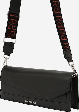 River Island - Bolso de hombro en negro: frente